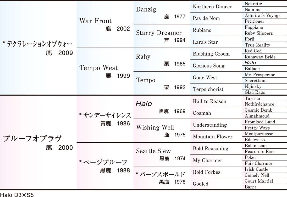 Pedigree - 五代血統表